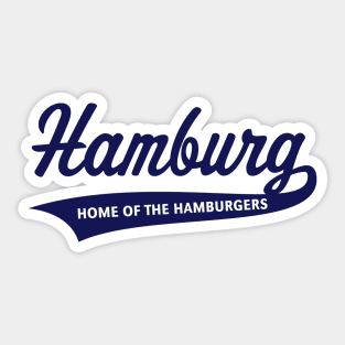 Hamburg – Home Of The Hamburgers (Hamburger / Navy) Sticker